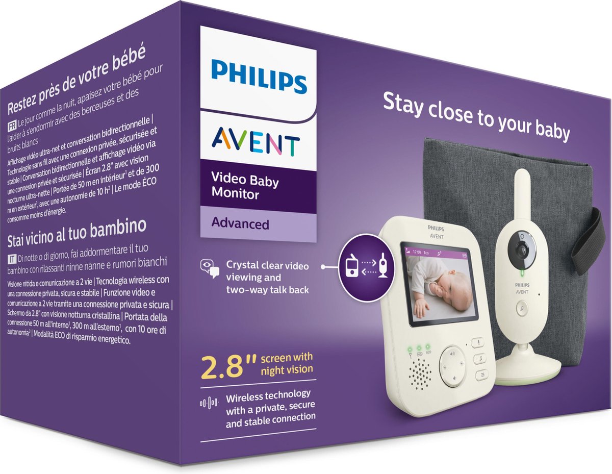 Philips Avent SCD882/26 Video Babyphone mit Kamera und Nachtsicht