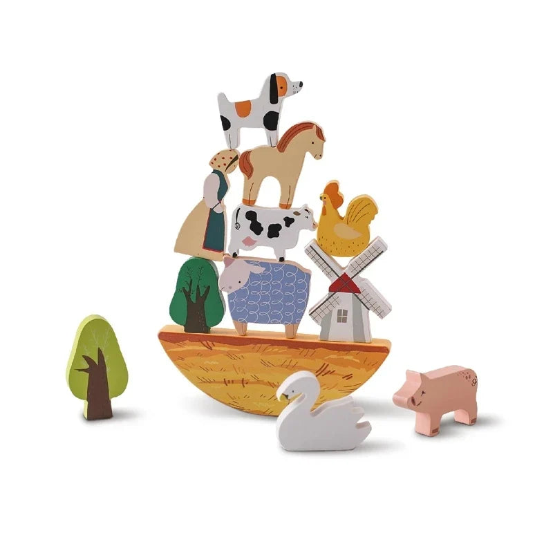 Montessori Wooden Toy Stacking&Threading-9