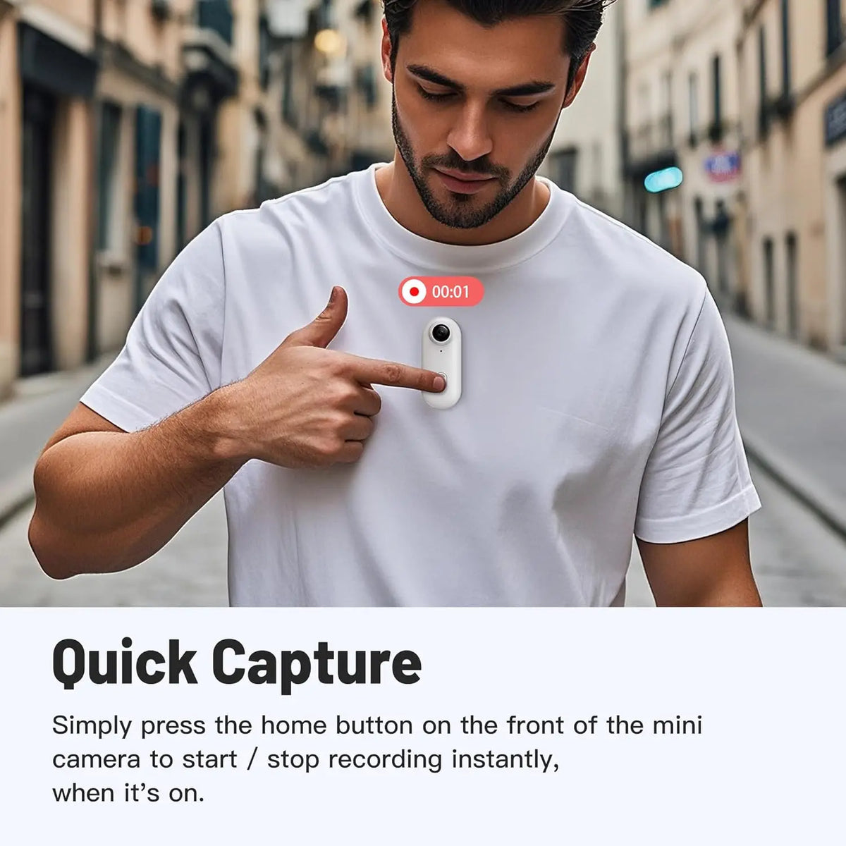 1080P WLAN Mini Kamera mit 32 GB Speicher und 360° Clip