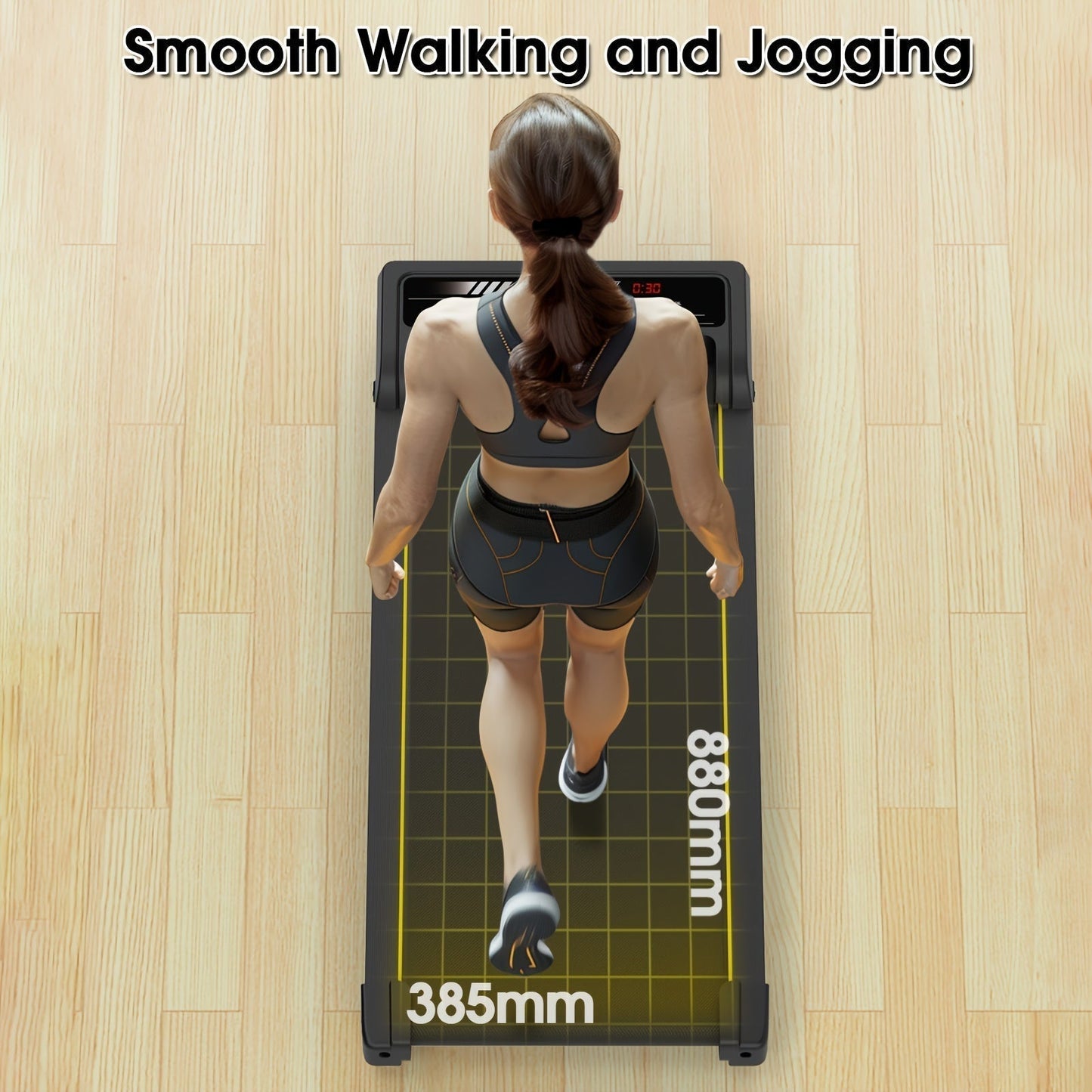 Walking Pad Laufband für Zuhause und Büro mit LED Display bis 120 kg