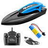 Ferngesteuertes Speedboot mit Akku, USB Ladekabel und Controller für schnellen Wasserspaß im Pool oder See