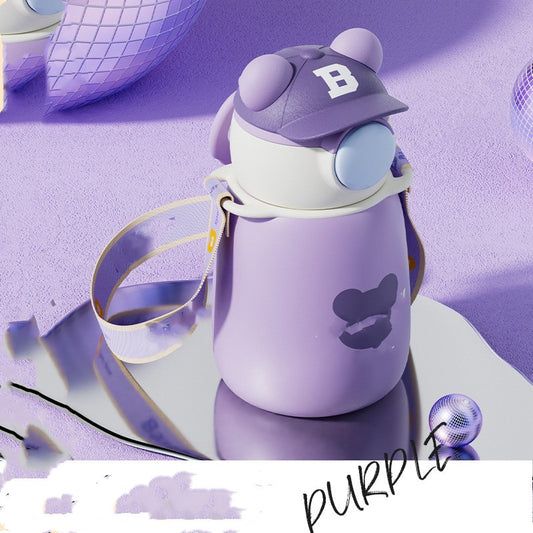 Kinder Trinkflasche mit Temperaturdisplay im niedlichen Panda Design