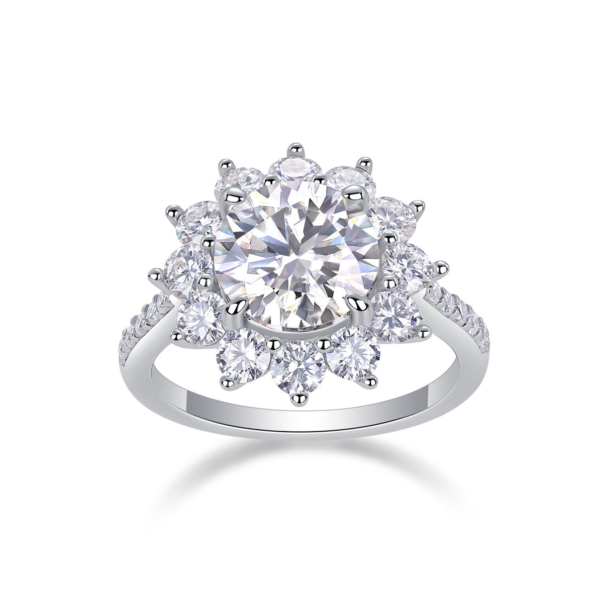 Sunflower Radiance Moissanit Ring