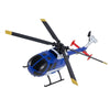 Blauer RC Hubschrauber mit großen Rotorblättern für realistischen Flugspaß und einfache Steuerung drinnen und draußen