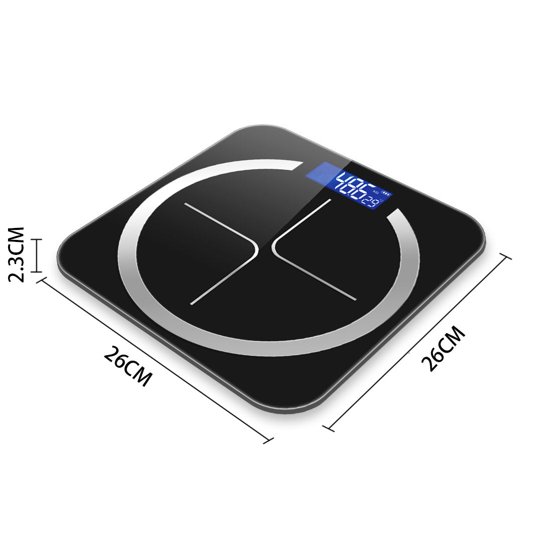 NNEAGS 2X 180kg Glass LCD Digital Fitness Weight Bathroom Body Electronic Scales Black/Pink-1