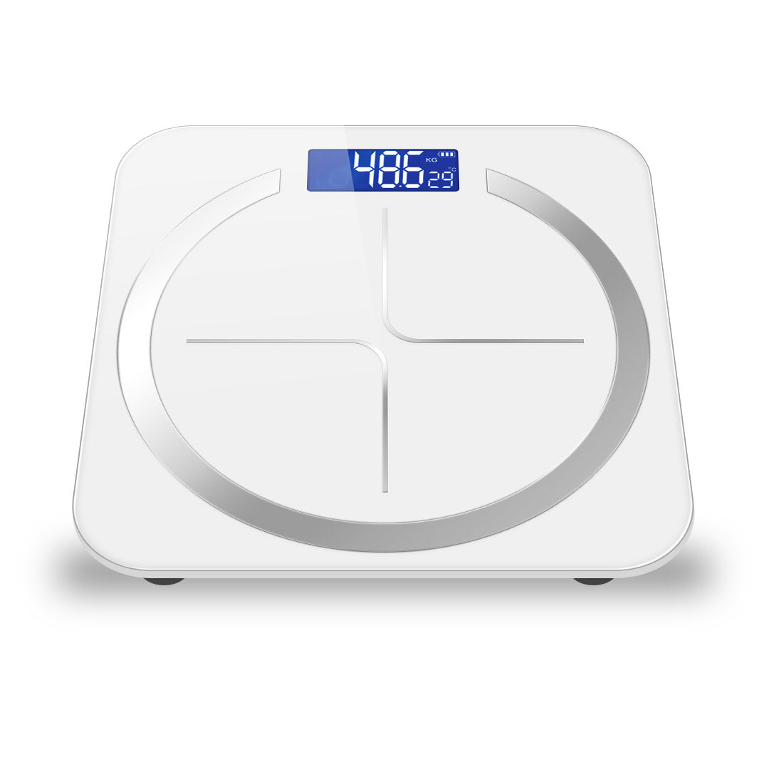 NNEAGS 2X 180kg Glass LCD Digital Fitness Weight Bathroom Body Electronic Scales Black/White-2
