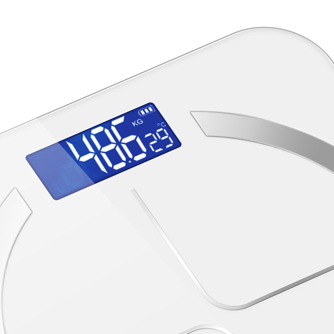 NNEAGS 2X 180kg Glass LCD Digital Fitness Weight Bathroom Body Electronic Scales Black/White-3