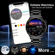 Smart Watch Big Screen Custom Dial Answer Call Fitness Tracker Sport Smart Watch For Men - Black-4