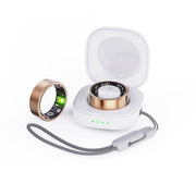 Smart Fitness Ring With Charging Case - Gold-0