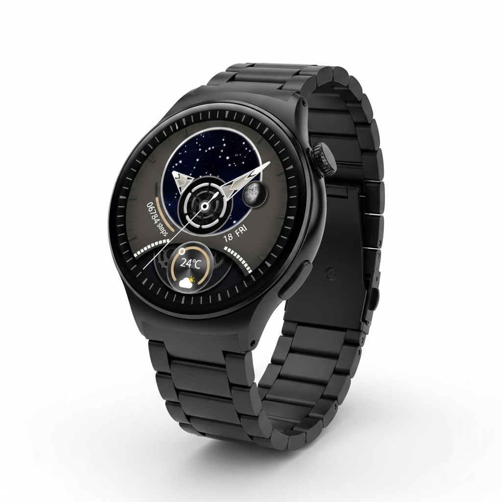 Smart Watch Big Screen Custom Dial Answer Call Fitness Tracker Sport Smart Watch For Men - Black-0
