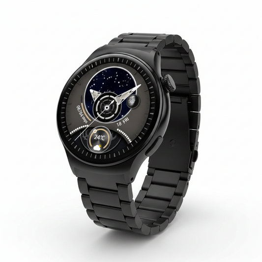 Smart Watch Big Screen Custom Dial Answer Call Fitness Tracker Sport Smart Watch For Men - Black-0