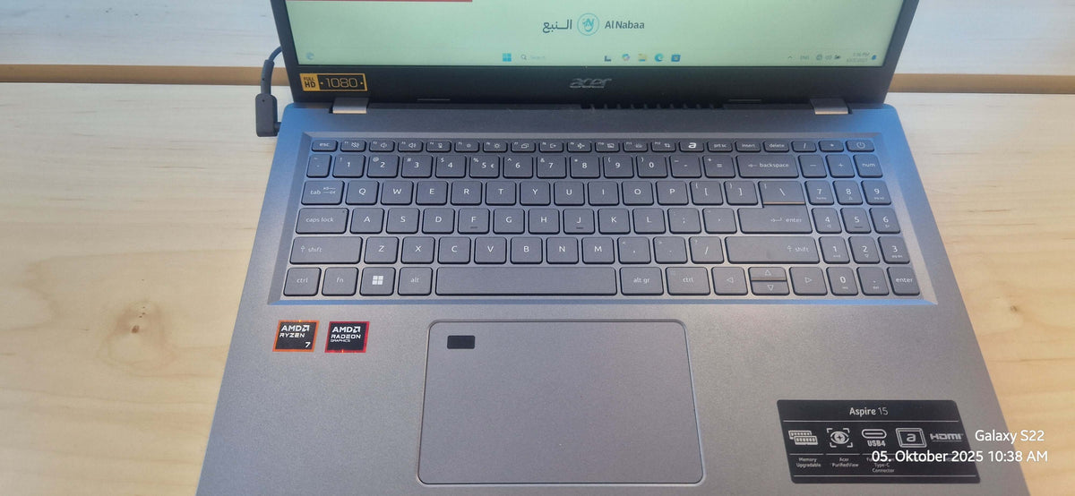Acer A15 Laptop mit Ryzen 7, 16 GB DDR5 und 512 GB SSD