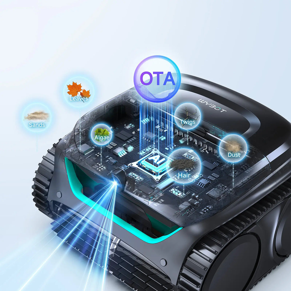 WYBOT C2 Vision Robotic Pool Cleaner Vacuum with AI Vision & Smart APP Control-3