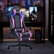 Ergonomischer Gaming Stuhl mit Bluetooth Lautsprechern und Fußstütze