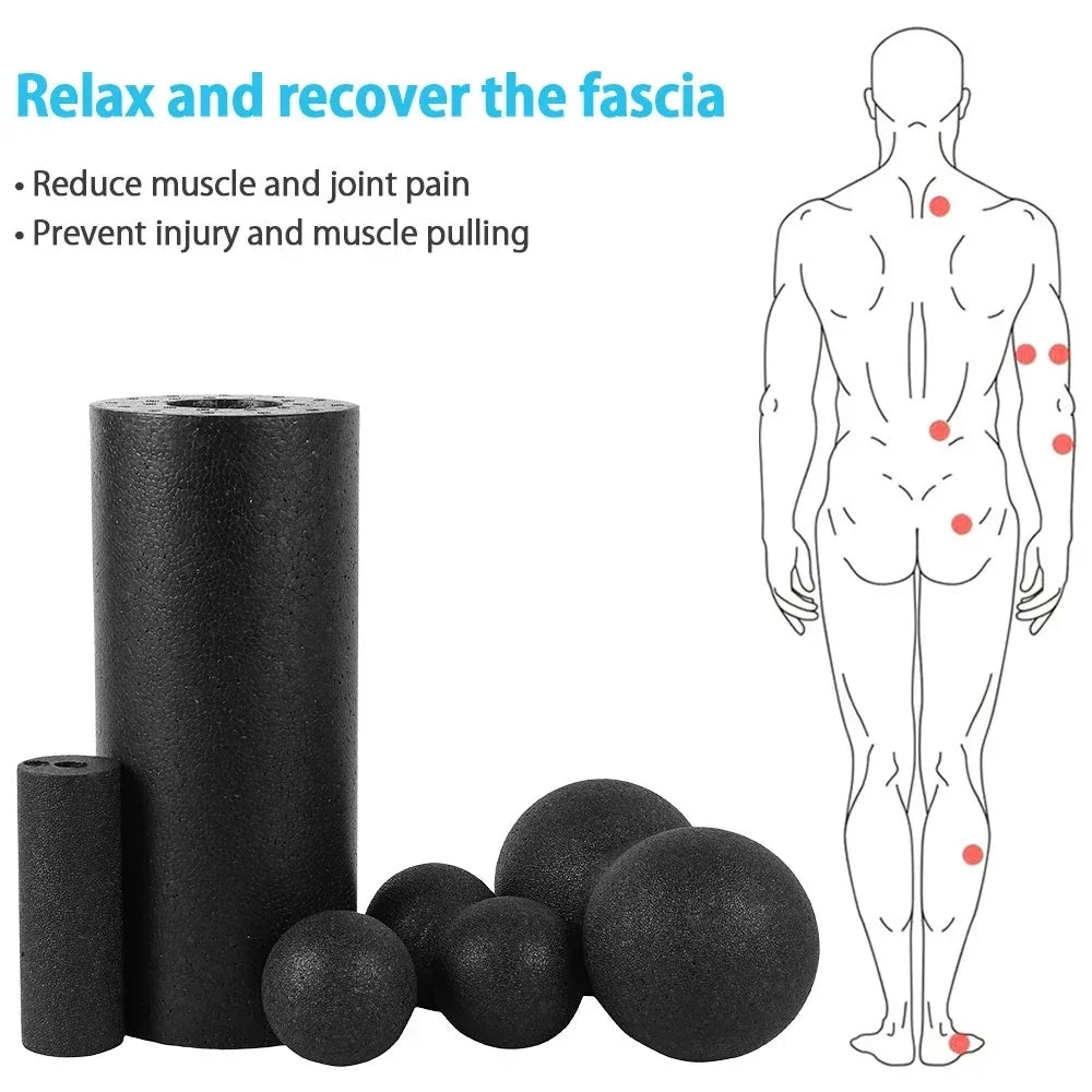 NNEOBA 5 teiliges Faszienrollen Set für Massage und Regeneration