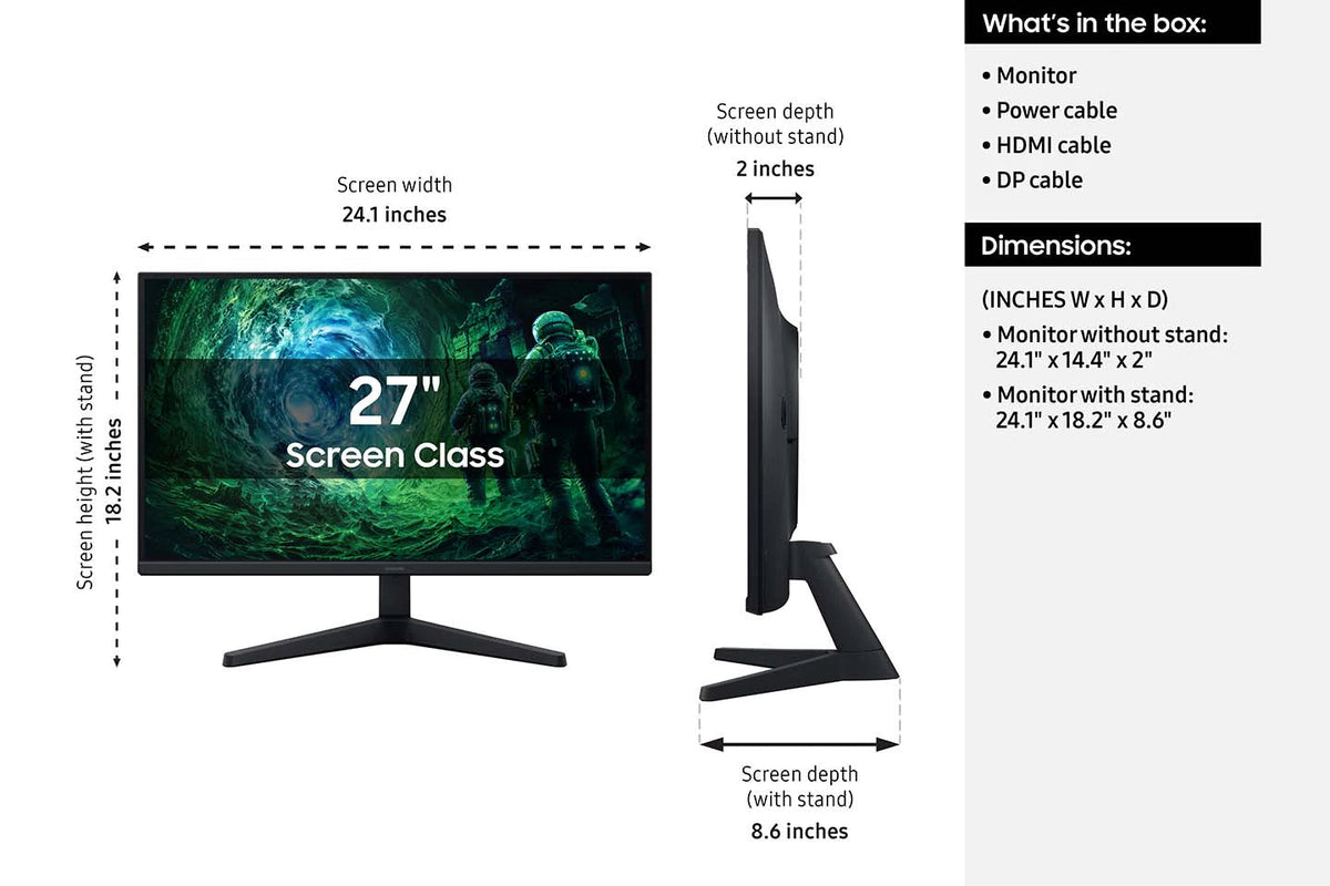 Samsung Odyssey G5 G53F 27 Zoll QHD Gaming Monitor mit 200 Hz