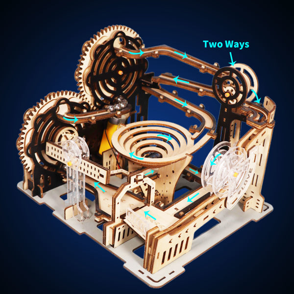 Marble Flow – Mechanisches 3D Holzpuzzle mit Kugelbahn & Spieluhr