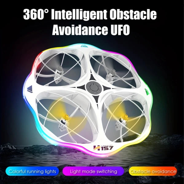 AirGlow UFO Drone – 360° Hinderniserkennung mit LED-Lichteffekten