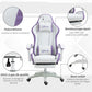 Chaise gaming fauteuil gaming ergonomique avec dossier inclinable à 135° et soutien lombaire, 65 x 65 x 121-129 cm blanc