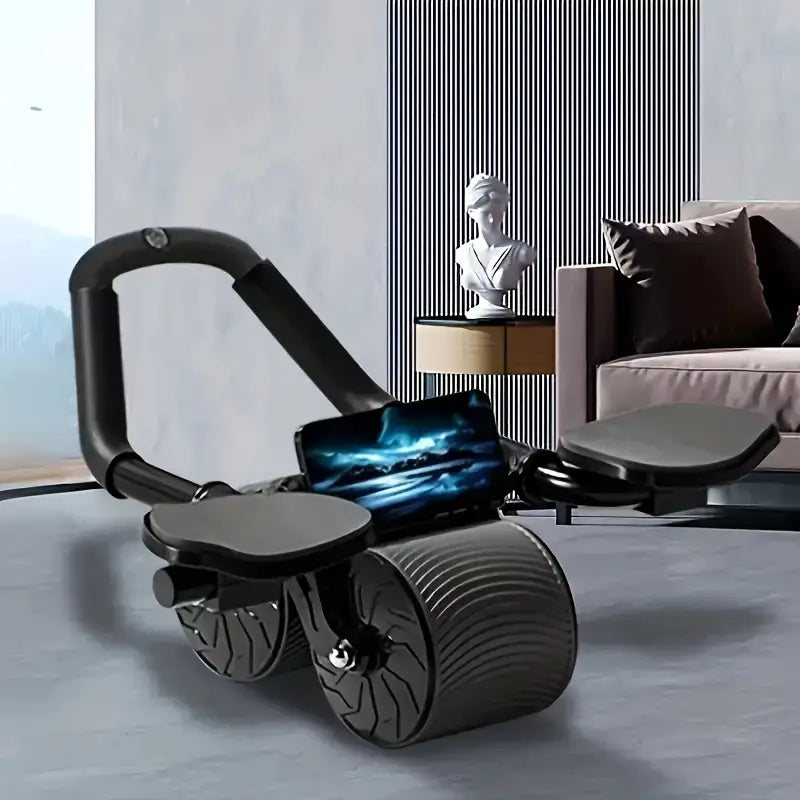 Automatischer Bauchroller mit Rückholfunktion und Ellenbogenauflage