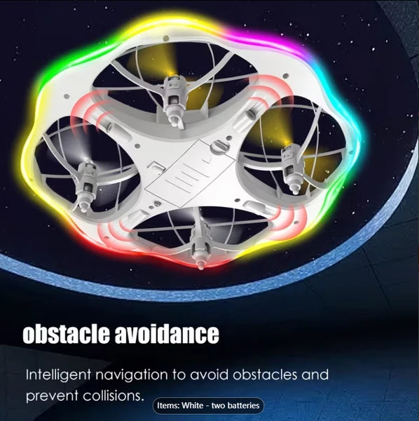 AirGlow UFO Drone – 360° Hinderniserkennung mit LED-Lichteffekten