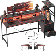 Multifunktionaler Gaming Schreibtisch mit LED Beleuchtung und Stauraum