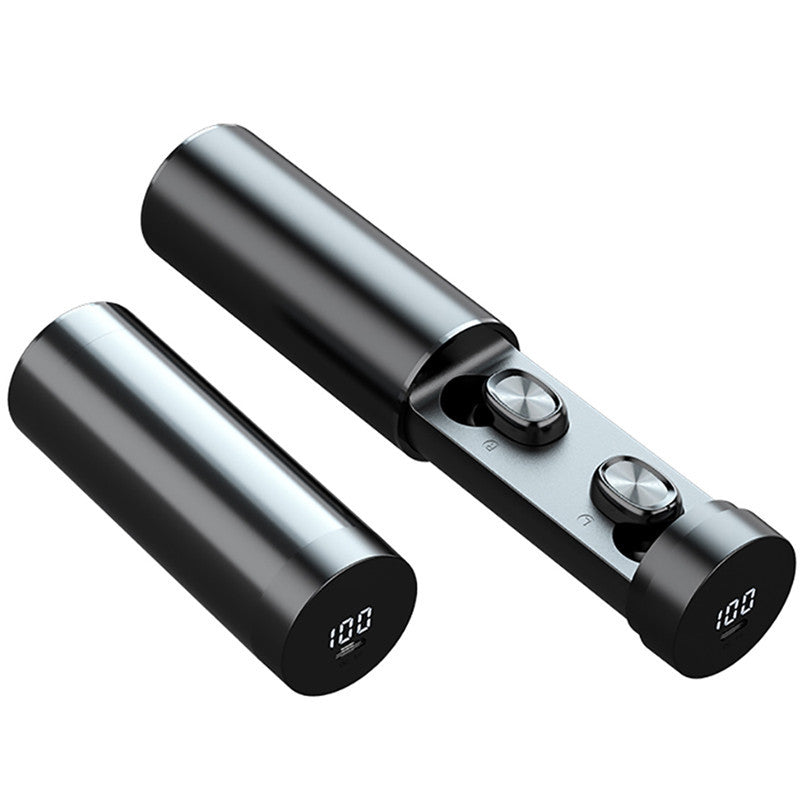 Kabellose Bluetooth In-Ear-Kopfhörer mit kompaktem Ladecase und digitaler Akkuanzeige für unterwegs.