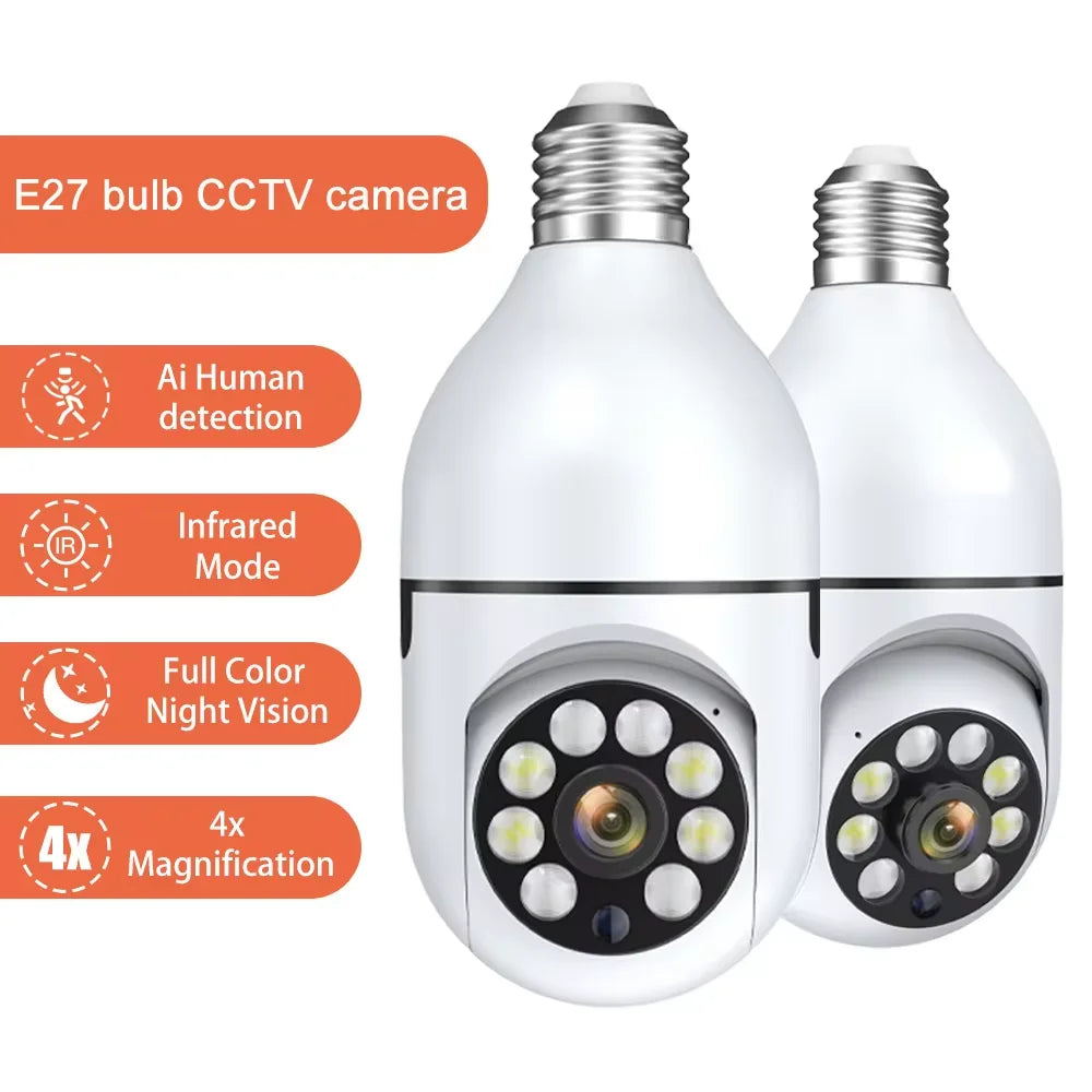 NNEOBA E27 WLAN Glühbirnenkamera mit 3 MP und Auto Tracking