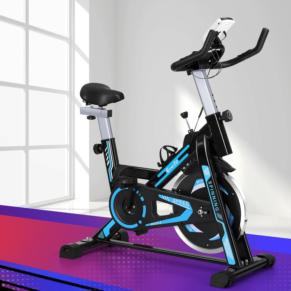 Everfit Spin Bike Exercise Bike 13KG Flywheel Fitness 150kg capacity-0