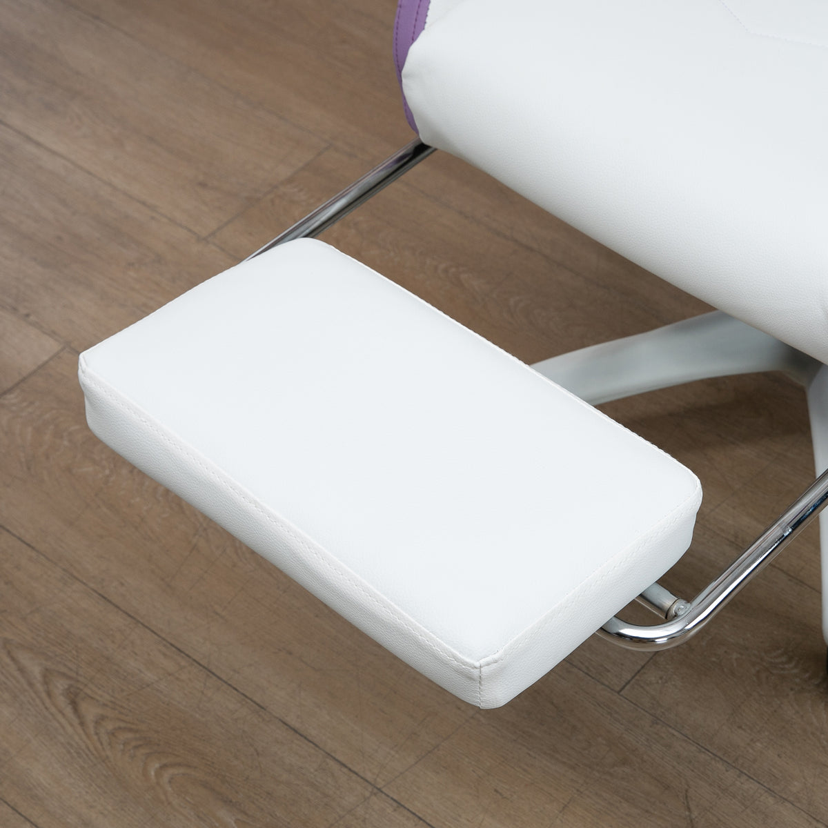 Chaise gaming fauteuil gaming ergonomique avec dossier inclinable à 135° et soutien lombaire, 65 x 65 x 121-129 cm blanc