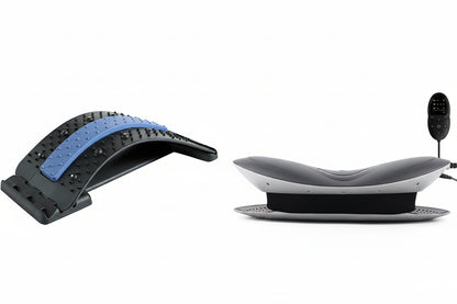 Elektrisches Nackenmassagegerät mit ergonomischer Form und Fernbedienung für entspannte Anwendung zu Hause.