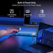 Gaming-Schreibtisch mit erhöhter Monitorablage für eine ergonomische Sitzposition und mehr Komfort beim Spielen.