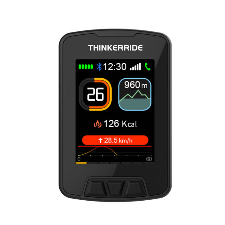 Smarter GPS-Fahrradcomputer mit Bluetooth und App-Verbindung zur Anzeige und Auswertung Deiner Fahrdaten.