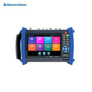 Tragbarer IGreenView IP Kamera Tester mit Farbdisplay und Anschlüssen zur Prüfung von Überwachungskameras.