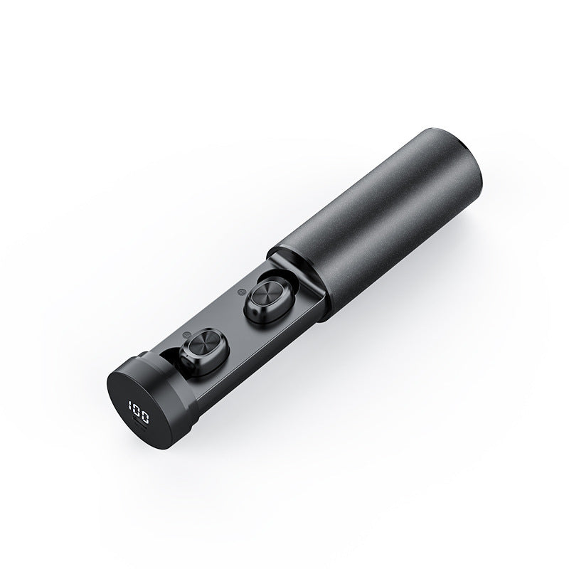 Kabellose Bluetooth In-Ear-Kopfhörer mit kompaktem Ladecase und digitaler Akkuanzeige für unterwegs.