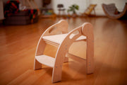 Montessori Kinder Tritthocker klappbar aus Birkenholz bis 60 kg