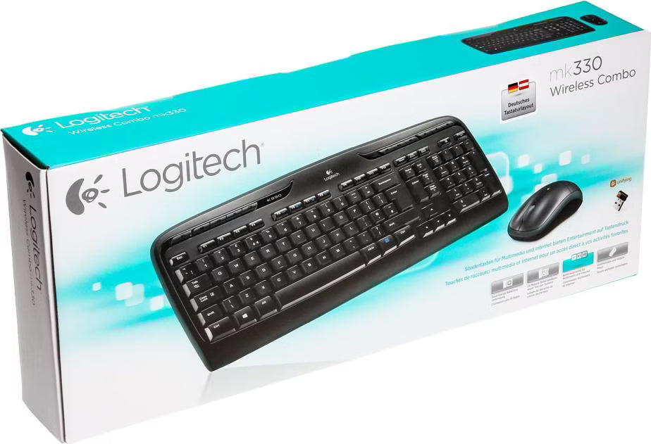 Logitech MK330 Kabelloses Tastatur und Maus Set QWERTZ
