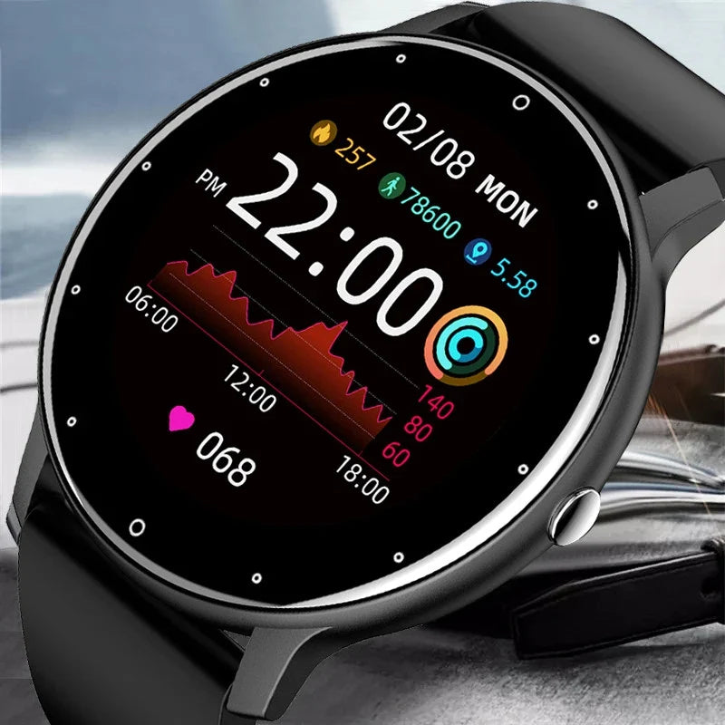 NNEOBA Smart Watch Full Touch Screen Fitness Tracker IP68 (Black)-1