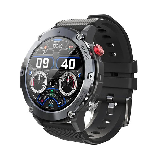 Smart Watch Military C21 Bluetooth Fitness Tracker for Men (Black)-0