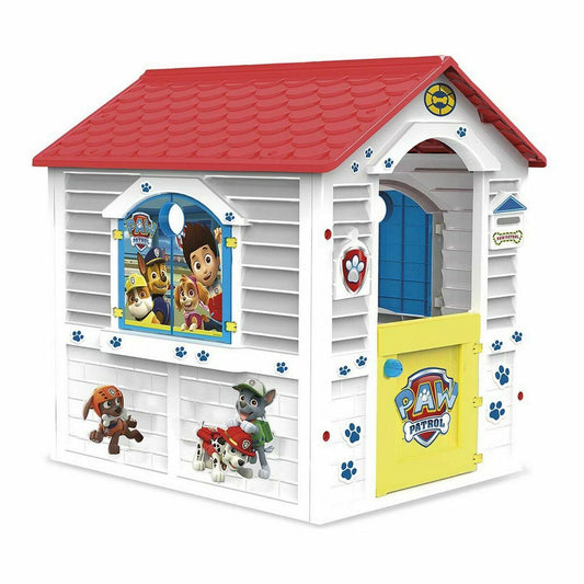 PAW Patrol Spielhaus für Kinder mit rotem Dach, Tür und Fenster für Spielspaß drinnen und draußen.