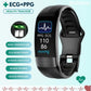 Fitness Bracelet Heart Blood Body Monitoring Black-1