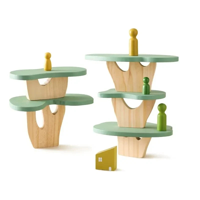 Montessori Wooden Toy Stacking&Threading-16