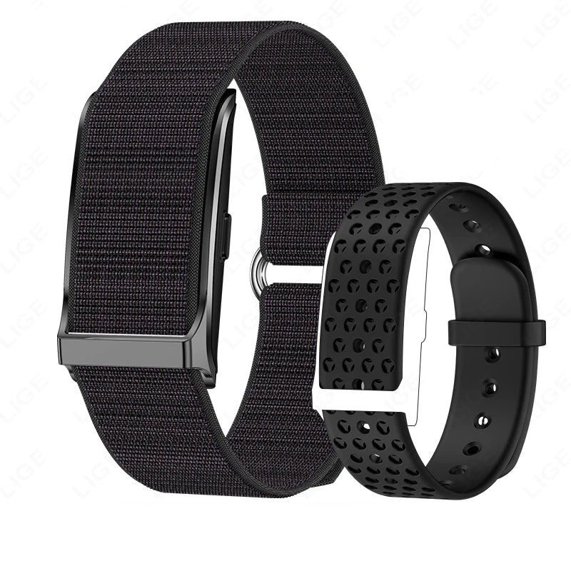 No-Screen Smart Fitness Band Black-0