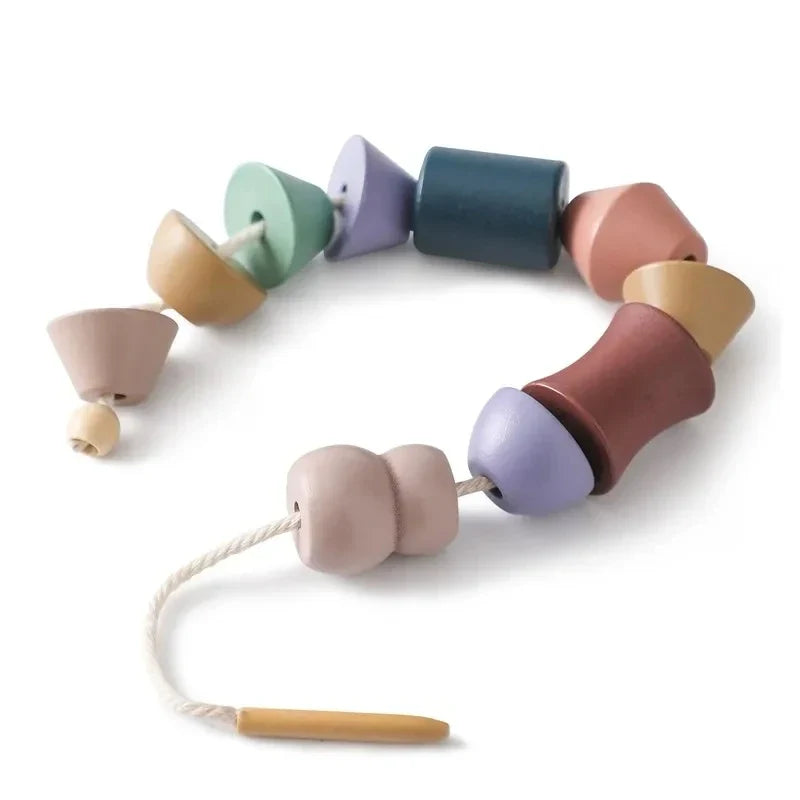 Montessori Wooden Toy Stacking&Threading-11
