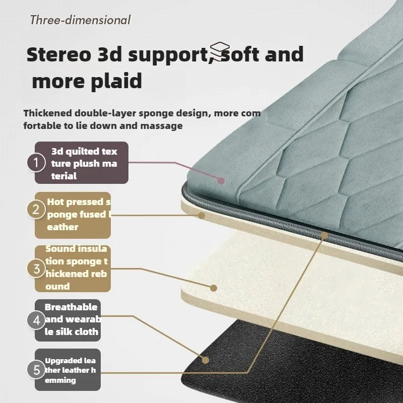 Electric Full Body Massage Mattress with Heat, Airbag, and Kneading Grey-4