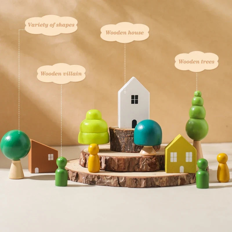 Montessori Wooden Toy Stacking&Threading-2