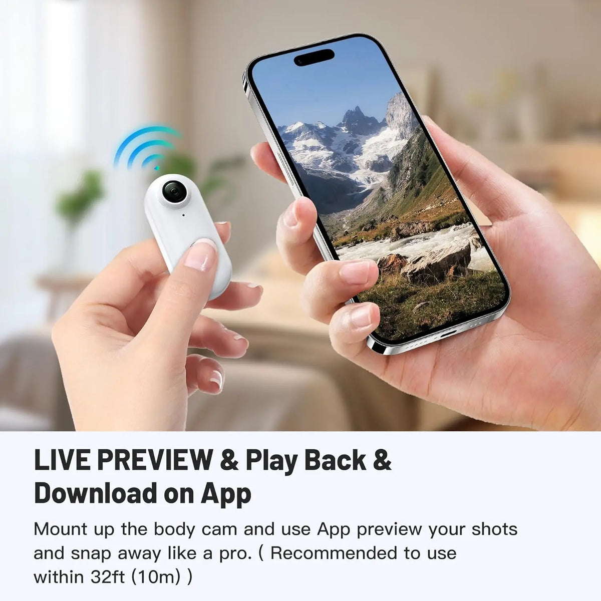1080P WLAN Mini Kamera mit 32 GB Speicher und 360° Clip
