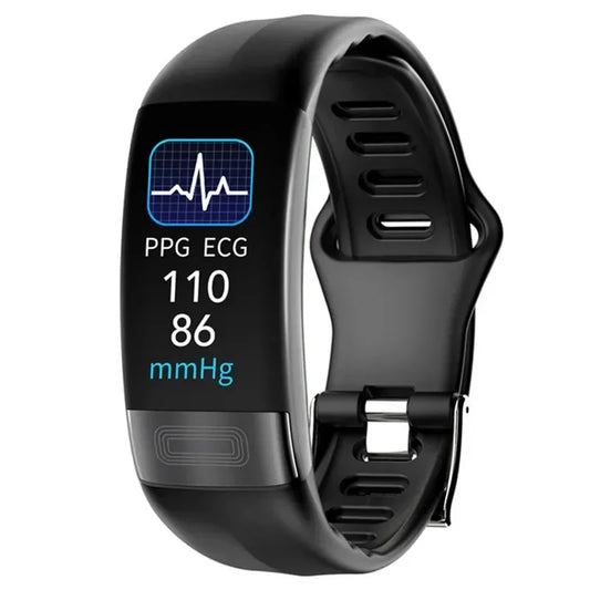 Fitness Bracelet Heart Blood Body Monitoring Black-0