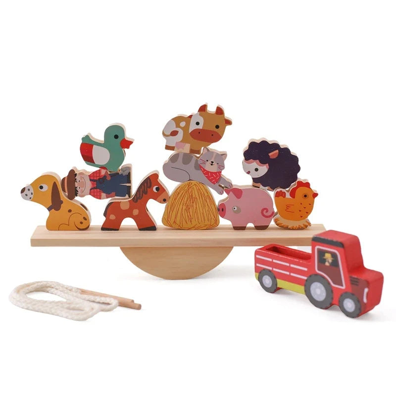 Montessori Wooden Toy Stacking&Threading-19