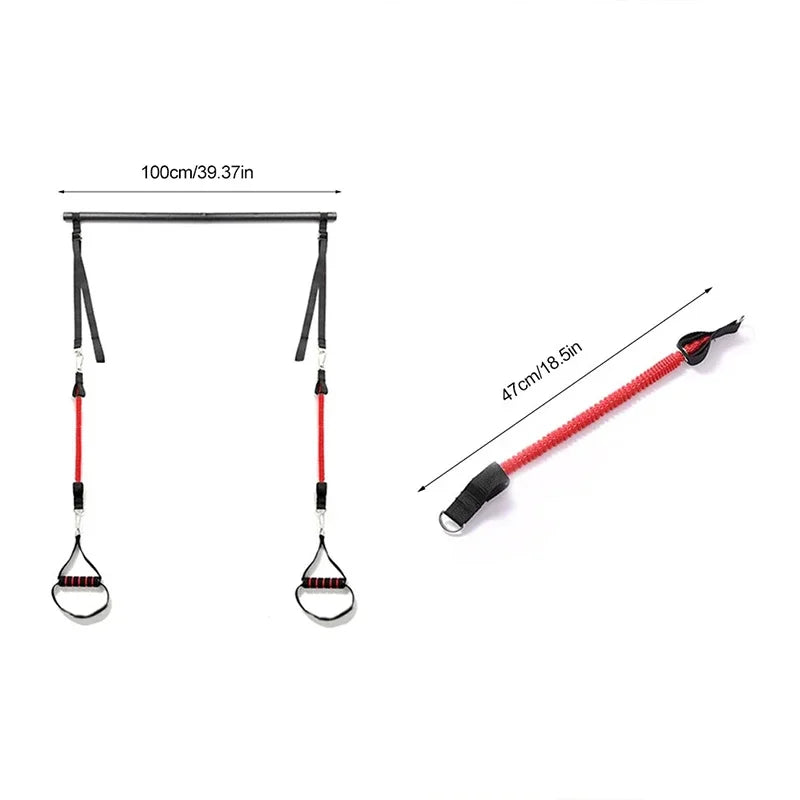 NNEOBA Pilates Stick mit Widerstandsbändern für Yoga und Krafttraining